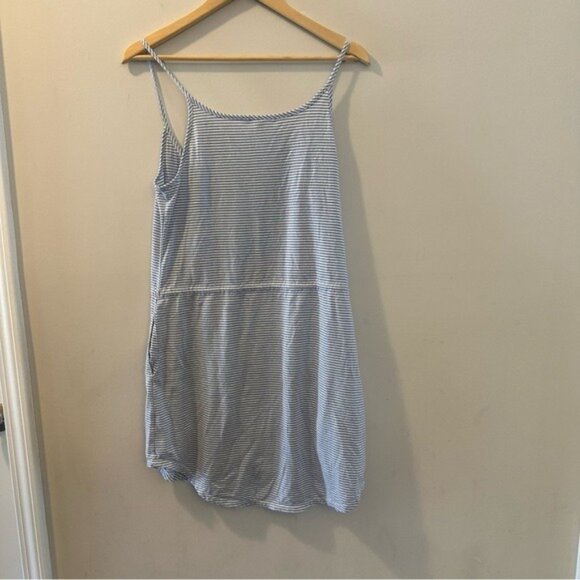 Victoria’s Secret Blue Striped Button Front Drawstring Cami Dress Size Small - Picture 7 of 11